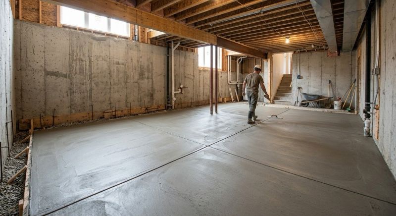 Basement Concrete Installation in Jersey City, NJ